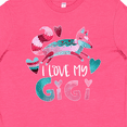 thumbnail image 4 of Inktastic I Love My Gigi Pink and Blue Fox with Hearts Youth T-Shirt, 4 of 5