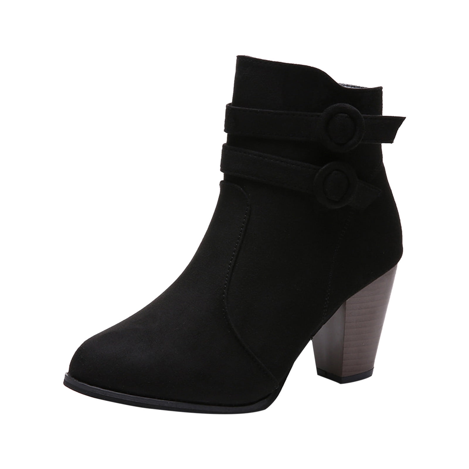 【Anyone more】Shud Basic Chelsea Middle Boots Pisexur Women's Chelsea Boots Ankle Boots Low Heel Elastic