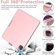 360° Rotatable Backlit Keyboard Folio with Touchpad for 11-inch iPad Air 4th/5th Gen (M2/M3) & iPad Pro 11-inch (2018–2022, 1st–4th Gen),RoseGold