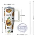 thumbnail image 2 of 30oz Halloween Tumbler with Handle – Ghost Skull Drinkware with Lid and Straw – Creepy Theme Travel Cup – Halloween Gifts, 2 of 5