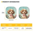 thumbnail image 5 of Kuiaobaty 2 Pieces Car Windshield Sun Shade Teddy Dog Flower Shrubs Pattern Foldable Blocks UV Ray Visor Protector Sunshade Automotive Accessories for Cars Sedans Trucks SUVs, 5 of 6