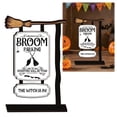 thumbnail image 2 of WMGHA Halloween Decorations,Halloween Decorations Indoor,Halloween Broom Parking Library Sign,Halloween Witch Decor for Front Porch Wall Home Office Indoor Outdoor, 2 of 9
