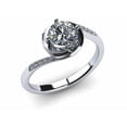 thumbnail image 5 of HeartsAndYou 1ct Round Cut Moissanite Swirl Twist Solitaire Engagement Ring for Women 18k White Gold Over Silver For Women, 5 of 9