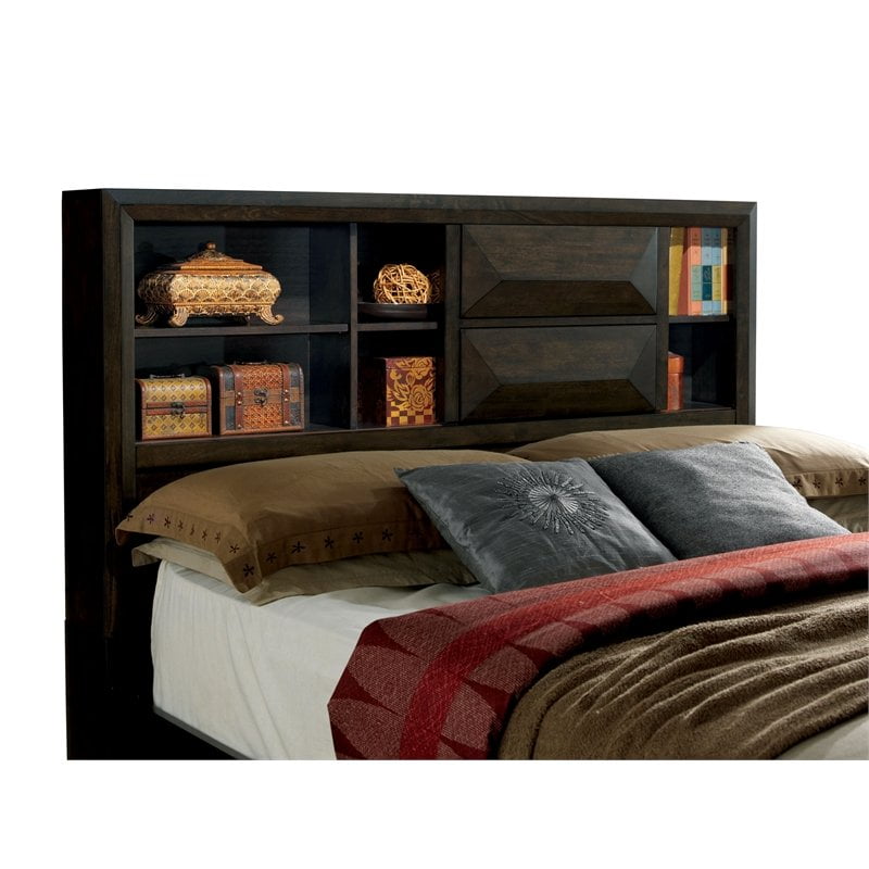 Queen Furniture of America Strauss 2-Piece Espresso Wood Bedroom Set