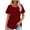 Wine 1, variant on XuJwPNcy Summer Tops for Women Dressy Casual Pleated Blouses Short Sleeve Round Neck Shirts Loose Tunics
