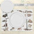 thumbnail image 2 of Ambesonne Cat Place Mats Set of 4, Funny Playful Cats Image, Standard Size, Brown Black White, 2 of 5