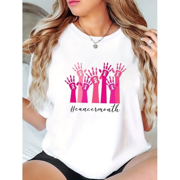 Camiseta De Mujer De Verano Ligera Básica Para Mochilero, Camping, CaminarArm & Letter Print Short Sleeve Crew Neck T-shirt, Casual Sports Short Sleeve Crew Neck Summer Top, Women's ClothingFather's