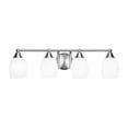 thumbnail image 2 of Toltec Lighting Paramount 4 Light Bath Bar In Brushed Nickel Finish With 5 White Matrix Glass, 2 of 4