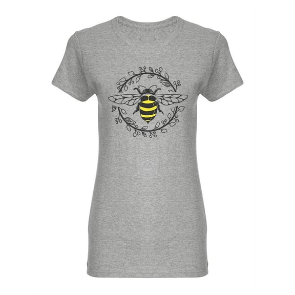 Honey Bee Ornamental Design Shaped T-Shirt Women -Image by Shutterstock, Female XX-Large