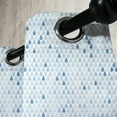 thumbnail image 3 of Ambesonne Blue Grommet Curtain, Raindrops White Navy, 50" x 96", Pale Blue, 3 of 6