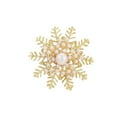 thumbnail image 2 of TanSiDing 1pcs Elegant Snowflake Napkin Ring with Pearl Accents, Hollow-Out Metal Table Decor for Holiday Dinner Party Wedding Celebration, 2 of 6