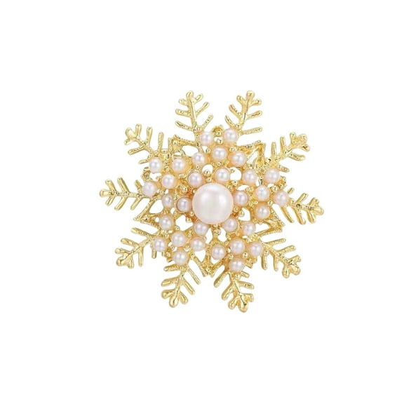Bwiyojiz Home Decor Christmas Decorations Decoration Snowflake Napkin Ring Gold and Silvery Pearl Hollow Designs Elegant Table for Holiday Dinner Party Wedding, Gifts for Sister, Gold