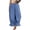 11# Royal Blue, variant on Cropped Pants for Women High Waisted Lace Ruffle Wide Leg Pants Summer Lounge Cute Boho Beach Travel Pant Light Blue L