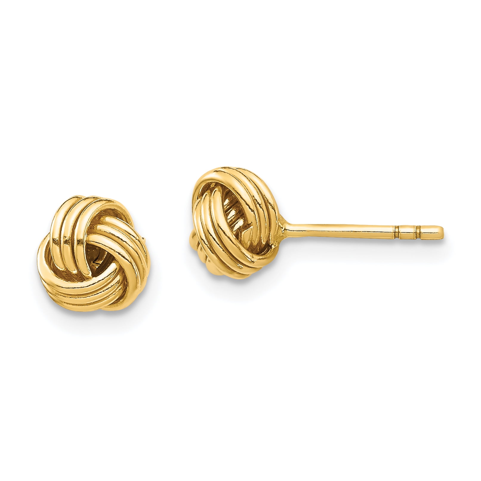 Primal Gold Primal Gold 14 Karat Yellow Gold Love Knot Post Earrings