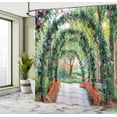 thumbnail image 5 of Ambesonne Garden Shower Curtain, Flower Arches Plants, 69"Wx84"L, Green Red, 5 of 5