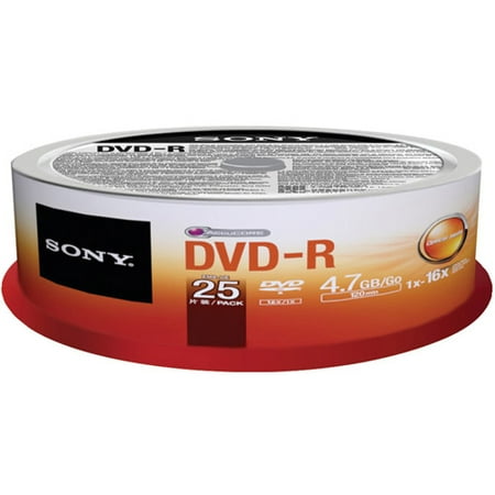 Sony 25DMR47SP DVD Recordable Media - DVD-R - 4.70 GB - 25 Pack Spindle