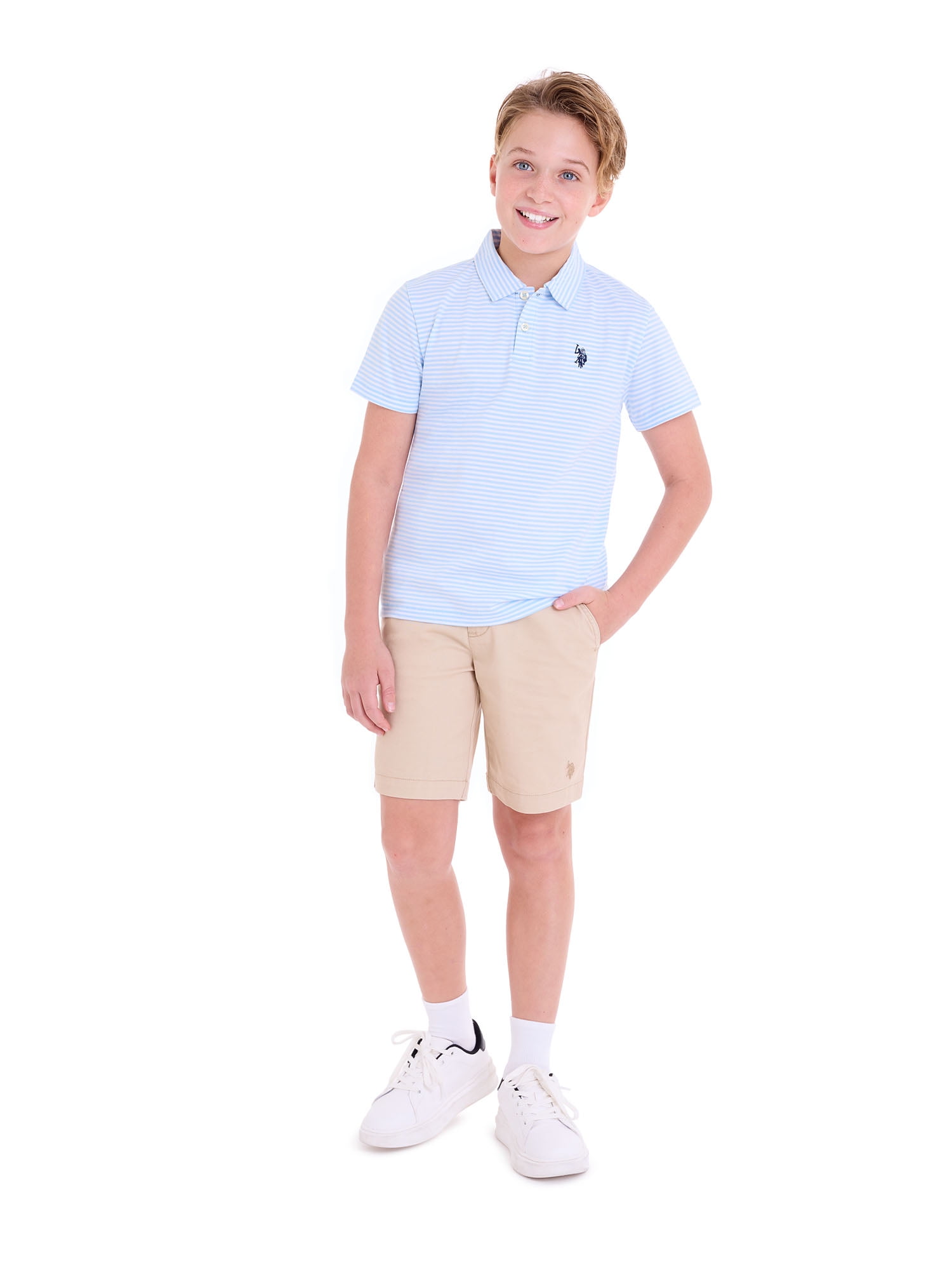U.S. Polo Assn. Boys Everyday Play Jersey Polo, Sizes 4-18