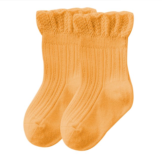 xiaxaixu Little Girls Breathable Socks Flouncing Boneless Short Tube Socks