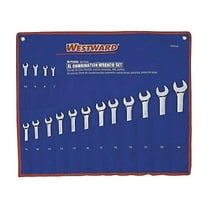 Westward Combo Wrench Set,1/4-1-1/8 in, 7-24 mm, 32-Piece 3XU43