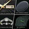 thumbnail image 6 of SKMEI Watch for Men Fashion Business Stainless Steel Waterproof Luminous Quartz Mens Watches, Auto Date, 6 of 10