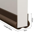 thumbnail image 6 of Soumake PVC Door Sweep Adhesive Cuttable Under-Door Weather Stripping Exterior Interior Door Seal Noise Dust Stopper Door Bottom Gap Filler Sealing Strip, 6 of 8