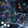 thumbnail image 6 of Monebena 120 Pieces Halloween Realistic Plastic Spiders 4 Colors Small Spider Toys Black Fake Spiders Prank Props for Halloween Home and Party Decorations M01, 6 of 7