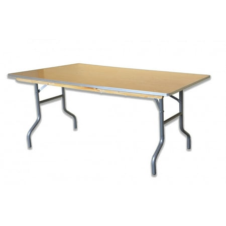 Pogo Rectangle Wood Folding Table Banquet Office, 4 Foot
