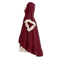 thumbnail image 4 of Anmrize Off Shoulder Renaissance Dress, Layered Hem Cosplay Costume, Full Length Halloween Dress, Renaissance Faire Outfit, Womens's Medieval Renaissance Costume Cosplay Over Dress, Wine M, 4 of 6