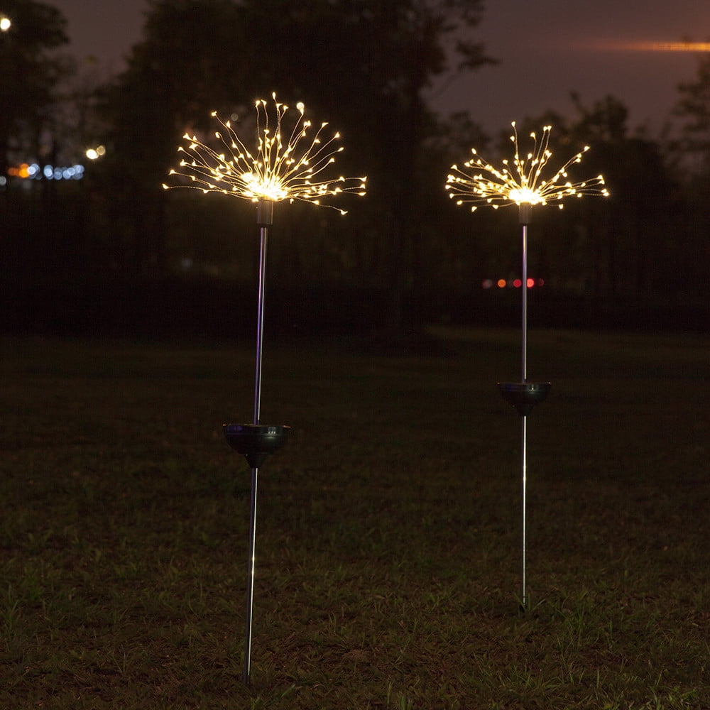 2Pack Solar Firework Starburst Lights 8 Lighting Modes String Light