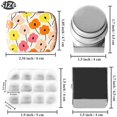 thumbnail image 2 of Mini paleta de acuarela vacía portátil de 12 compartimentos, pequeños kits de almacenamiento de pintura con clip magnético y aceite como se muestra, 2 of 5