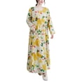 thumbnail image 1 of Vestido suelto de mujer Vintage estampado manga larga cuello redondo cintura alta Casual vestid Abanopi  Vestido, 1 of 7