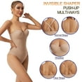 thumbnail image 6 of Ndbuld Waist Trainer for Women Shapewear Bra formal Dress Corset Body Shaping Waist Cinching Hip Lifting Jumpsuit Shapewear ,S-2XL,Beige,XXL, 6 of 9