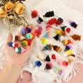 thumbnail image 4 of 10Pcs Mini Borlas Tri-Layered de 1.6" Charm de Bolsa Bohemio Llavero para Proyectos DIY (Blanco), 4 of 7