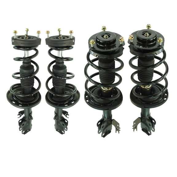 TRQ Front and Rear Strut & Coil Spring Assembly Set Driver & Passenger Sides Fits Select 12-17 Toyota Camry
