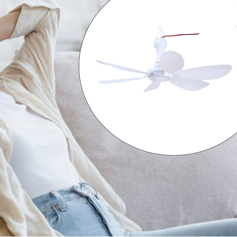 WINDLAND 12V Portable Ceiling Fan 20inch Mini Hanging Ceiling Fan