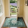 thumbnail image 3 of TWINNIS Boho Area Rug Soft Indoor Living Room Carpet,Green Bohemian Rug for Bedroom,2'x3'Non-Slip Washable Decorative Rug, 3 of 7