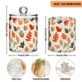 thumbnail image 5 of Yayeee 2 Pack Qtip Holder Bathroom Cotton Swab Canister with Lid Clear Dispenser Set, Red Autumn Leaves, 5 of 6