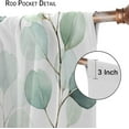 thumbnail image 6 of Eucalyptus Curtains Green Leaves Spring Botanical Blackout Print Rod Pocket Window Drapes for Bedroom Living Room 52x84in, 6 of 6