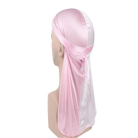 Versace Silk Scarf - OkrayDirect Two-color Artificial Silk Long Tail Scarf Silk Satin Pirate Hat Long Tail Scarf Hat