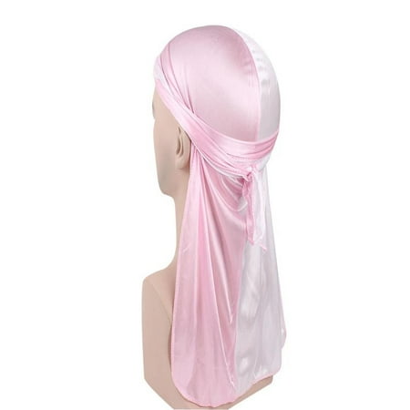 OkrayDirect Two-color Artificial Silk Long Tail Scarf Silk Satin Pirate Hat Long Tail Scarf Hat