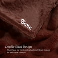thumbnail image 3 of Bare Home Faux Fur Blanket - 47" x 60" - Ultra Soft Fleece - Throw, Black Cherry, 3 of 8