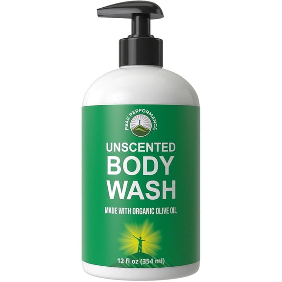 Ultra Pure Unscented Body Wash Made With Organic Ingredients Including Aloe Vera, Olive Oil, Jojoba, Coconut Oil, and Shea Butter. Great For Sensitive Skin