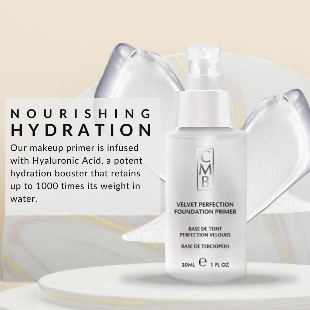 Color Me Beautiful Velvet Perfection Primer, Hydrating Primer Makeup Form, Hyaluronic Acid 1fl/30ml