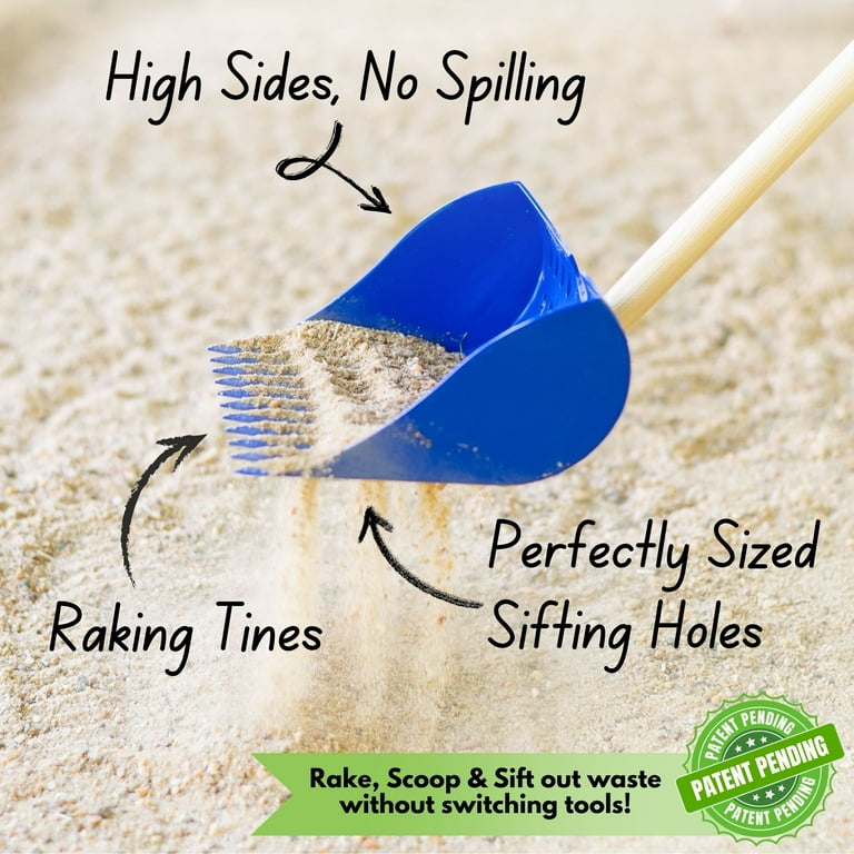 The Coop Scoop¬Æ 2-in-1 Chicken Poop Scooper Rake, Durable Sand