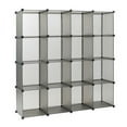 thumbnail image 5 of 16-Cube Storage Shelves with Doors, Modular Book Shelf Organizer Units, Plastic Clothing Storage Containers, Closet Cube Storage&Organizatier Containers, for Bedroom/Living Room/Office, A1753, 5 of 7