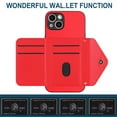 thumbnail image 5 of for iPhone 14 Wallet Case with Card Holder, Elegant Durable PU Leather Protective Magnetic Closure Flip Phone Cover Kickstand RFID Blocking for Women Girls for iPhone 14, Red, 5 of 8