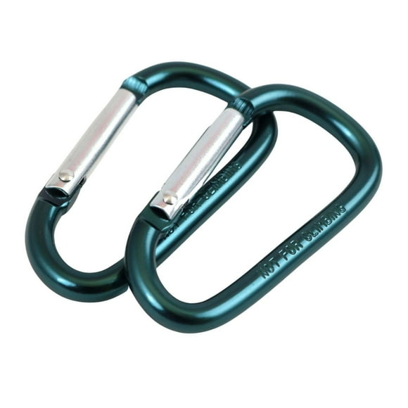 Mousquetons de 6 mm de Coghlan’s, 2 par paquet, bleu sarcelle En aluminium, pour charge maximale de 20 kg