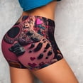 thumbnail image 4 of Fotbe Romantic Heart Guitar Shorts Sin Costuras – Shorts Deportivos de Cintura Alta para Mujer, Elásticos para Gimnasio, Yoga, Running o Ciclismo-Medium, 4 of 8
