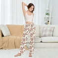 thumbnail image 4 of Dailycode Women's Pajama Pants Wide Leg Lounge Pj Bottoms With Pockets Cute Pig with Hearts, 4 of 7