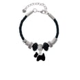 thumbnail image 2 of Delight Jewelry Silvertone Black Scottie Dog Godmother Celtic Knot Leather Bead Bracelet, 7"+2" Extender, 2 of 4